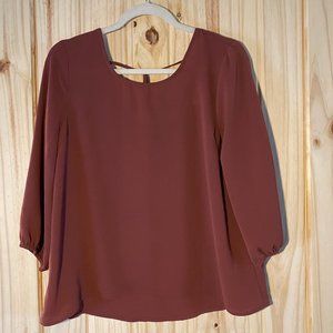 Pink Rose Breezy blouse top - Dark dusty rose color
